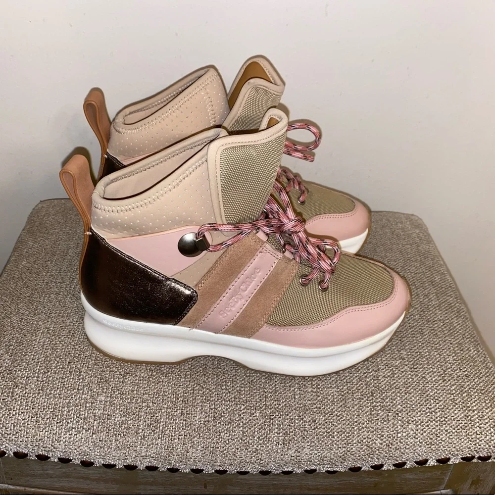 🎉🎊HOST PICKS 🎊🎉See By Chloé Casey High Top Platform Hiker Sneakers MSRP$495 - Picture 9 of 16
